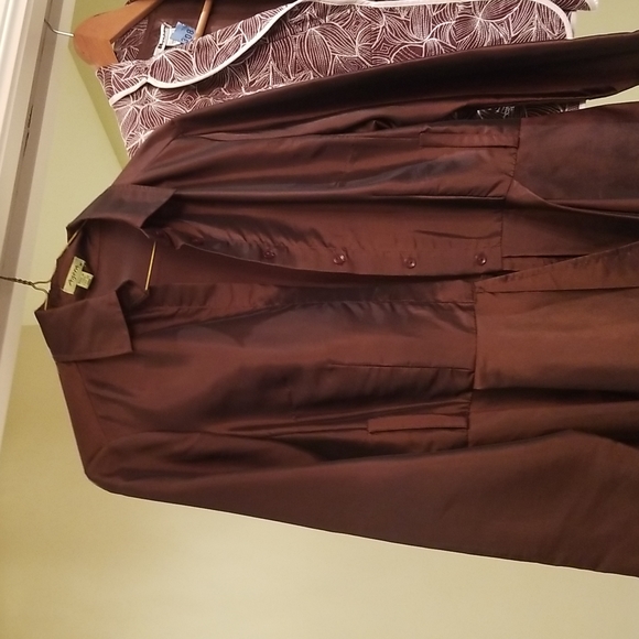 - - Agora chocolate brown blouse  size M. - Picture 6 of 6